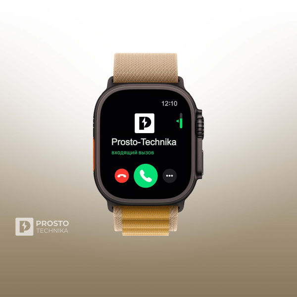 Часы Apple Watch Ultra 2, 49 мм, титан чёрного цвета, ремешок Alpine коричневого цвета (2024) L